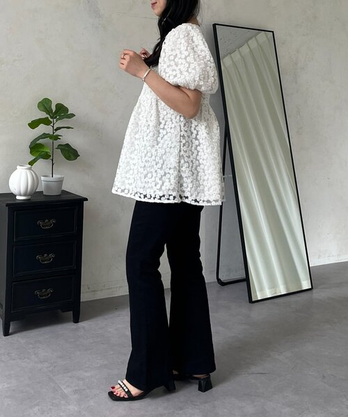 prose verse（プロズヴェール）の「センターラインストレッチツイルフレアパンツ（その他パンツ・レディース・ブラック・MEDIUM/LARGE/TL/TM/PM/PL）」の17枚目の写真