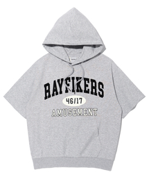 RAYFIKERS（レイフィカース）の「アーチロゴ半袖フードパーカー メランジェグレー (MP7TU428-097)（パーカー）」