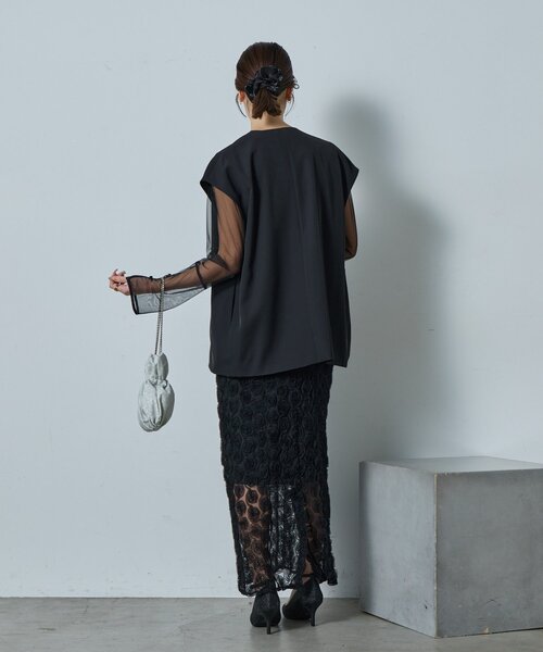 goocy（グーシー）の「【オケージョン】≪３点セット≫ローズレースペンシルドレス（ワンピース・レディース・ブラック・FREE）」の5枚目の写真