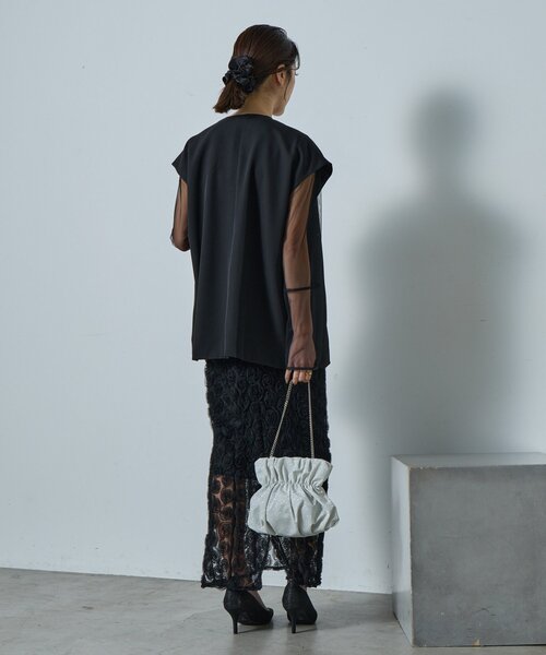 goocy（グーシー）の「【オケージョン】≪３点セット≫ローズレースペンシルドレス（ワンピース・レディース・ブラック・FREE）」の6枚目の写真