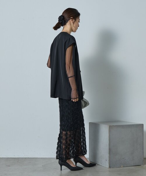 goocy（グーシー）の「【オケージョン】≪３点セット≫ローズレースペンシルドレス（ワンピース・レディース・ブラック・FREE）」の7枚目の写真