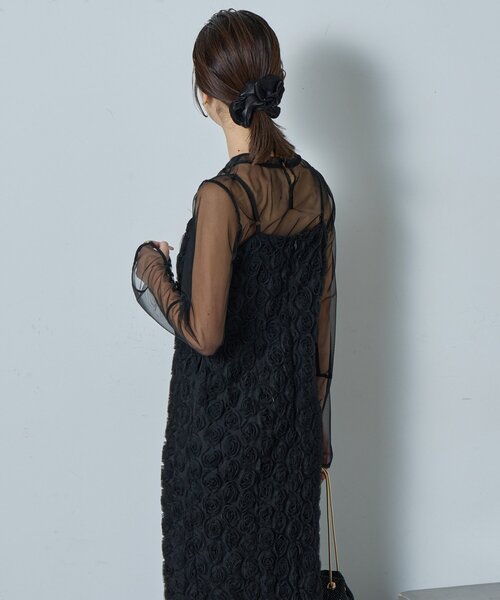 goocy（グーシー）の「【オケージョン】≪３点セット≫ローズレースペンシルドレス（ワンピース・レディース・ブラック・FREE）」の8枚目の写真