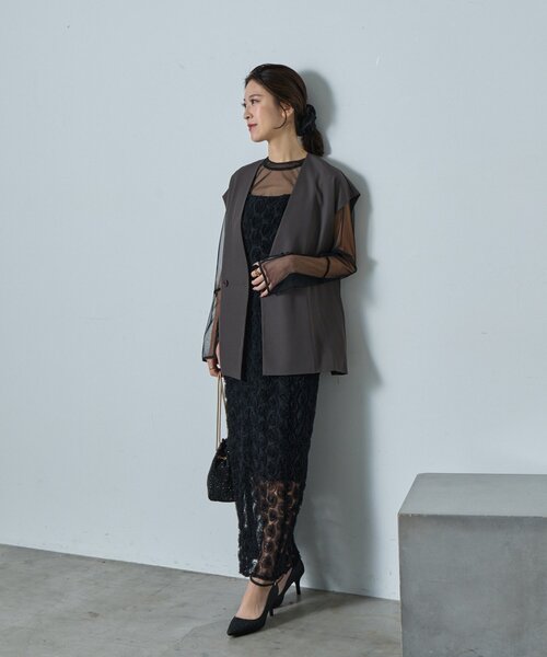 goocy（グーシー）の「【オケージョン】≪３点セット≫ローズレースペンシルドレス（ワンピース・レディース・ブラック・FREE）」の10枚目の写真