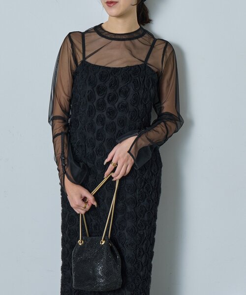 goocy（グーシー）の「【オケージョン】≪３点セット≫ローズレースペンシルドレス（ワンピース・レディース・ブラック・FREE）」の17枚目の写真