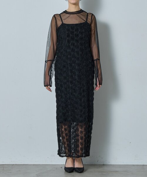 goocy（グーシー）の「【オケージョン】≪３点セット≫ローズレースペンシルドレス（ワンピース・レディース・ブラック・FREE）」の20枚目の写真