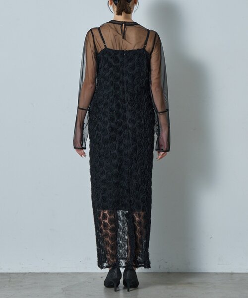 goocy（グーシー）の「【オケージョン】≪３点セット≫ローズレースペンシルドレス（ワンピース・レディース・ブラック・FREE）」の22枚目の写真