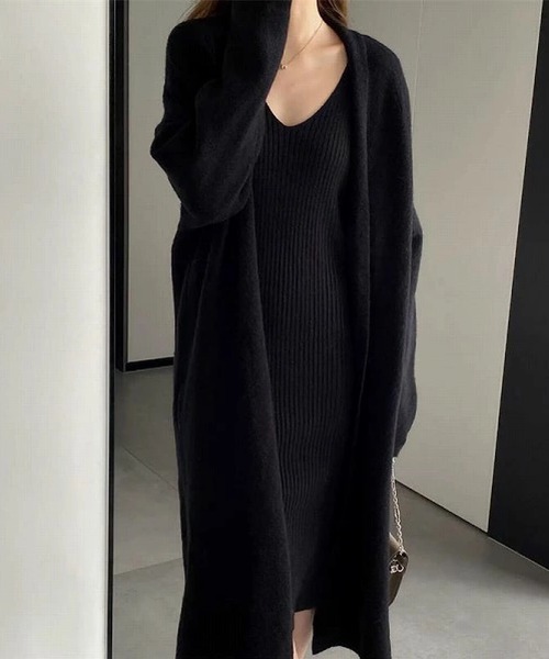 THEODORIC.dy(セオドリックディ)の「リブニットワンピース × ロングカーディガン セット(ワンピース・レディース・ブラック/グレー/ミント・フリー)」の8枚目の写真