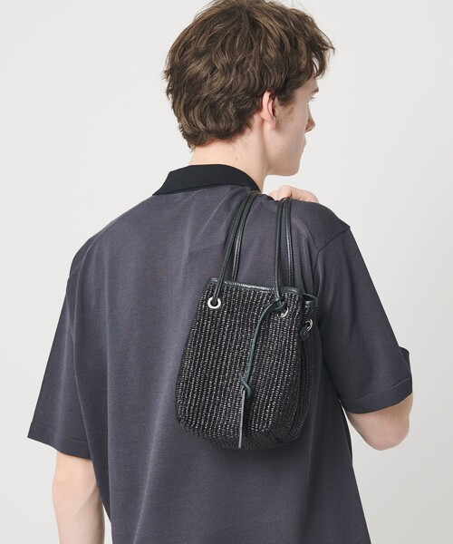 BEAUTY&YOUTH UNITED ARROWS(ビューティーアンドユースユナイテッドアローズ)の「<LA UNIQA>巾着 BAG(ハンドバッグ・メンズ・ブラック/ベージュ・FREE)」の5枚目の写真