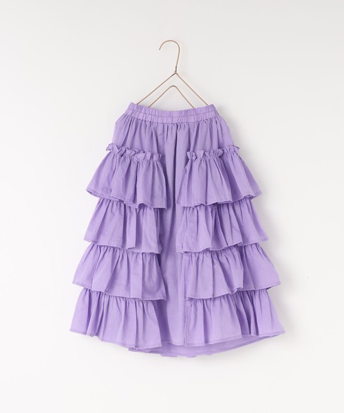 LOWRYS FARM（ローリーズファーム）の「ボイルティアードスカート　664900（スカート・キッズ・グリーン/ブラック/パープル/ブルー・110cm/120cm/130cm/140cm/150cm）」の4枚目の写真