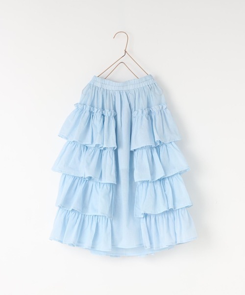 LOWRYS FARM（ローリーズファーム）の「ボイルティアードスカート　664900（スカート・キッズ・グリーン/ブラック/パープル/ブルー・110cm/120cm/130cm/140cm/150cm）」の7枚目の写真