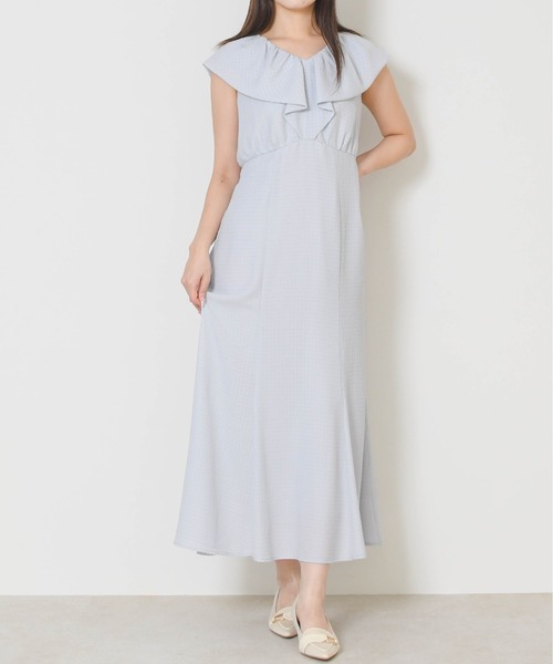 MISCH MASCH（ミッシュマッシュ）の「2026春夏新作 エンボスビッグカラーワンピース（ワンピース・レディース・ブラック/ライトブルー/ホワイト・S/M）」の20枚目の写真