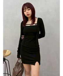 EVRIS（エヴリス）の「カットタイトミニワンピース　春服（ワンピース）」