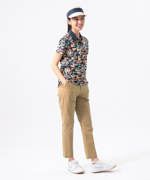 BEAMS GOLF(ビームスゴルフ)の「〈WOMEN〉ORANGE LABEL / Dot Air(R)テーパード パンツ(その他パンツ・レディース・ネイビー/ベージュ・SMALL/MEDIUM/LARGE)」の3枚目の写真