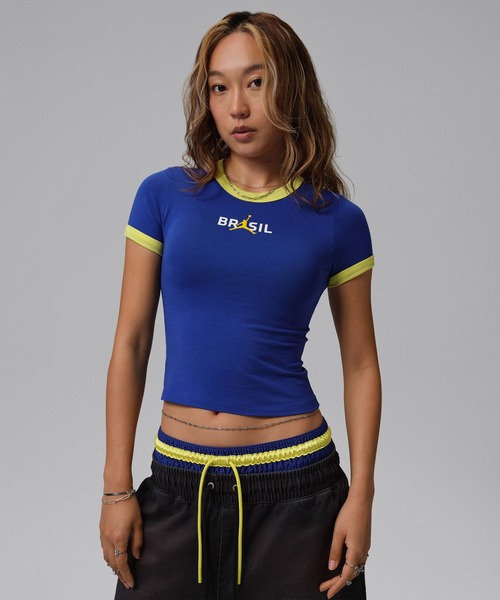 JORDAN BRAND(ジョーダンブランド)の「JORDAN BRAND AS WMNS J SS RETRO GFX CREW P6 / ジョーダン ブランド ウィメンズ ジョーダン GFX ショートスリーブ クルー レトロ P6 / NIKE【SP】(Tシャツ/カットソー・レディース・ブルー/イエロー・S/M/L)」の3枚目の写真