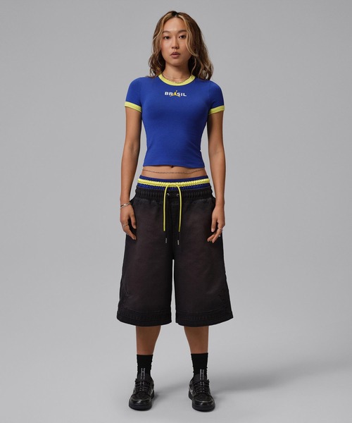 JORDAN BRAND(ジョーダンブランド)の「JORDAN BRAND AS WMNS J SS RETRO GFX CREW P6 / ジョーダン ブランド ウィメンズ ジョーダン GFX ショートスリーブ クルー レトロ P6 / NIKE【SP】(Tシャツ/カットソー・レディース・ブルー/イエロー・S/M/L)」の9枚目の写真
