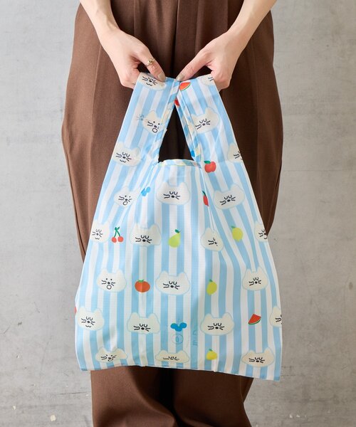 BIRTHDAY BAR（バースデイバー）の「【BRUNCH BROTHER ブランチブラザー】エコバッグ・M モグリィズ（エコバッグ/サブバッグ・レディース・ピンク/ブルー・0）」の6枚目の写真