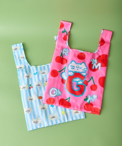 BIRTHDAY BAR（バースデイバー）の「【BRUNCH BROTHER ブランチブラザー】エコバッグ・M モグリィズ（エコバッグ/サブバッグ・レディース・ピンク/ブルー・0）」の3枚目の写真