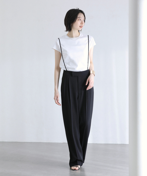 La TOTALITE(ラトータリテ)の「【洗える】接触冷感スムースハイネックプルオーバー(Tシャツ/カットソー・レディース・ベージュ/ブラック/ホワイト/ボルドー・FREE)」の14枚目の写真