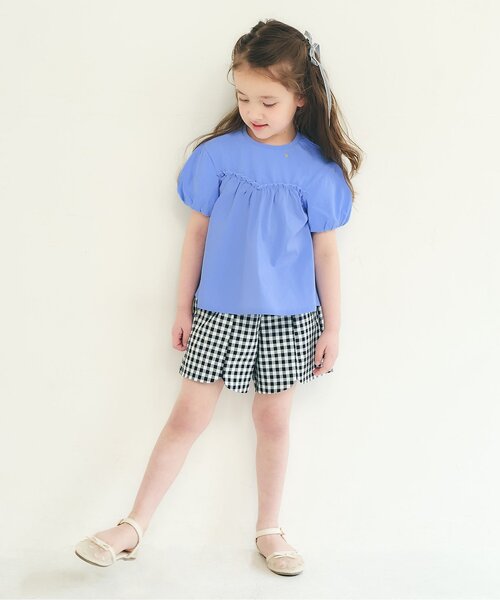 apres les cours(アプレレクール)の「【WEB限定】バルーンスリーブペプラムトップス(Tシャツ/カットソー・キッズ・ローズ/ラベンダー/オレンジ/ブラウン・80/90/100/110/120/130/140)」の8枚目の写真