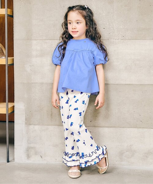 apres les cours(アプレレクール)の「【WEB限定】バルーンスリーブペプラムトップス(Tシャツ/カットソー・キッズ・ローズ/ラベンダー/オレンジ/ブラウン・80/90/100/110/120/130/140)」の10枚目の写真