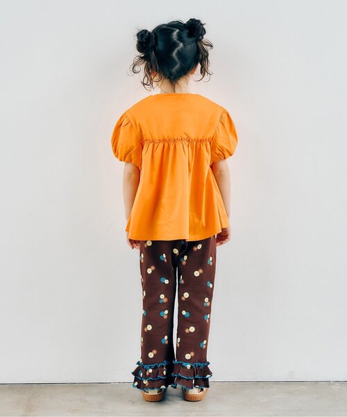 apres les cours(アプレレクール)の「【WEB限定】バルーンスリーブペプラムトップス(Tシャツ/カットソー・キッズ・ローズ/ラベンダー/オレンジ/ブラウン・80/90/100/110/120/130/140)」の12枚目の写真