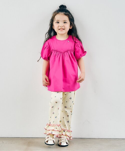 apres les cours(アプレレクール)の「【WEB限定】バルーンスリーブペプラムトップス(Tシャツ/カットソー・キッズ・ローズ/ラベンダー/オレンジ/ブラウン・80/90/100/110/120/130/140)」の13枚目の写真