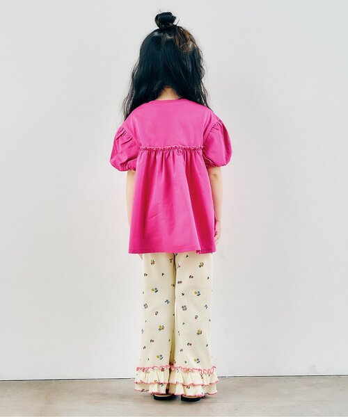 apres les cours(アプレレクール)の「【WEB限定】バルーンスリーブペプラムトップス(Tシャツ/カットソー・キッズ・ローズ/ラベンダー/オレンジ/ブラウン・80/90/100/110/120/130/140)」の14枚目の写真