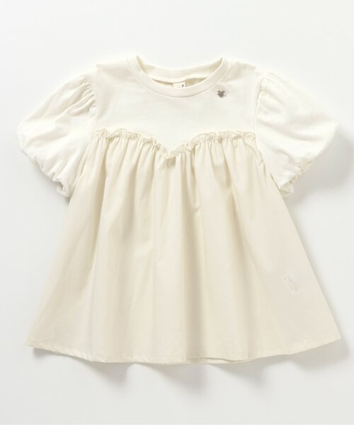 apres les cours(アプレレクール)の「【新色追加】バルーンスリーブペプラム半袖トップス(Tシャツ/カットソー・キッズ・ローズ/ラベンダー/オレンジ/ブラウン/アイボリー・80/90/100/110/120/130/140)」の18枚目の写真