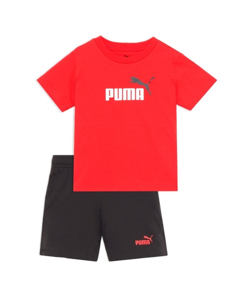PUMA（プーマ）の「PUMA プーマ ボーイズ ESS 2 カラー NO. 1 ロゴ 半袖 Tシャツ アンド ショーツ（ジャージ・キッズ・レッド系その他/ブルー系その他/ホワイト×ブルー・130/140/120/150/160）」の3枚目の写真