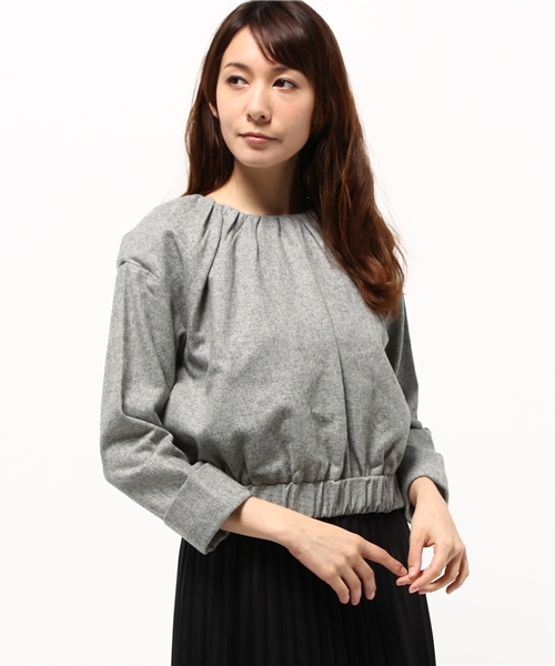 OUTLET（アウトレット）の「【WHO'S WHO gallery】SVセットアップTOPS（Tシャツ/カットソー・レディース・ブラック/グレー/ベージュ・FREE）」の3枚目の写真