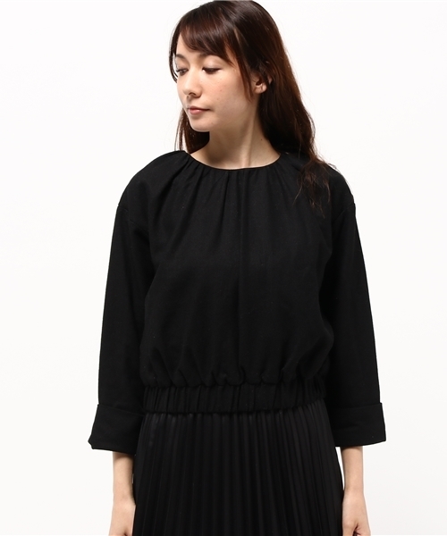 OUTLET（アウトレット）の「【WHO'S WHO gallery】SVセットアップTOPS（Tシャツ/カットソー・レディース・ブラック/グレー/ベージュ・FREE）」の4枚目の写真