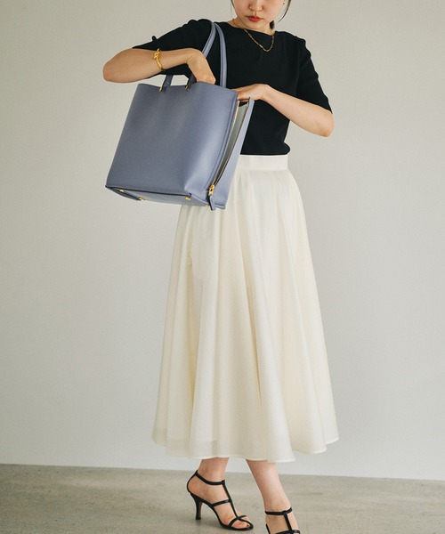 E'POR(エポール)の「【E'POR】Y BAG Wide/A4対応・通勤(トートバッグ・レディース・ベージュ/ブルー系その他4・FREE)」の2枚目の写真
