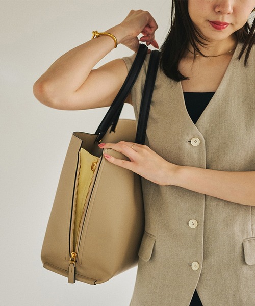 E'POR(エポール)の「【E'POR】Y BAG Wide/A4対応・通勤(トートバッグ・レディース・ベージュ/ブルー系その他4・FREE)」の4枚目の写真