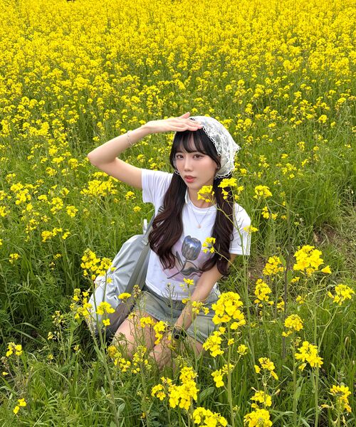 MACNI(マクニ)の「ROSE HEART CROP T-SHIRT WHITE(Tシャツ/カットソー・レディース・ホワイト・FREE)」の8枚目の写真