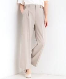 SHOO・LA・RUE | 【セットアップ可/洗濯機可/S-LL】シンプルに美しく タックワイドパンツ(その他パンツ)