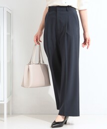 SHOO・LA・RUE | 【セットアップ可/洗濯機可/S-LL】シンプルに美しく タックワイドパンツ(その他パンツ)