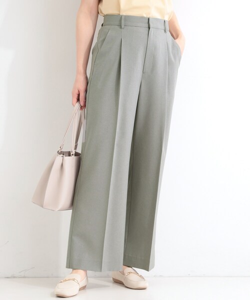 SHOO・LA・RUE(シューラルー)の「【セットアップ可/洗濯後しわになりにくい/UV/吸水速乾】シンプルに美しく タックワイドパンツ(その他パンツ・レディース・ネイビー/ナチュラル/グレー・04/03/02/01)」の1枚目の写真