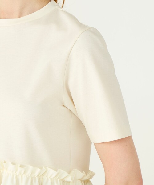 BALLSEY(ボールジィ)の「【WEB限定】ジャージーコンビ ペプラムプルオーバー(Tシャツ/カットソー・レディース・ブラック/アイボリー・S)」の10枚目の写真