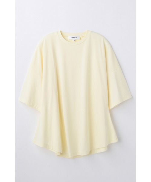 ENFOLD(エンフォルド)の「PEPLUM LOOSE T-SHIRT(Tシャツ/カットソー・レディース・ライトブルー/ホワイト/キナリ・38)」の2枚目の写真
