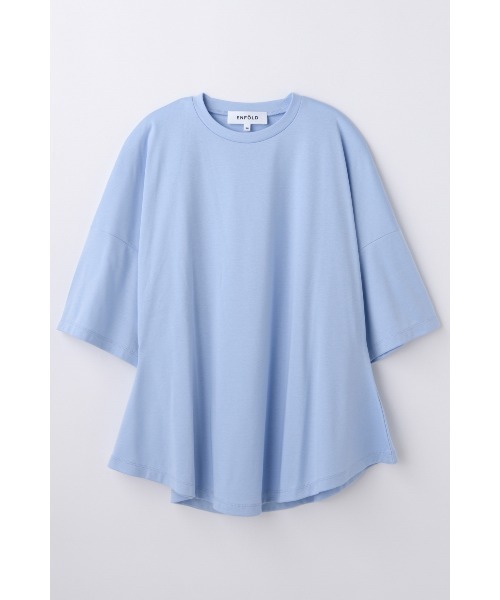 ENFOLD(エンフォルド)の「PEPLUM LOOSE T-SHIRT(Tシャツ/カットソー・レディース・ライトブルー/ホワイト/キナリ・38)」の3枚目の写真