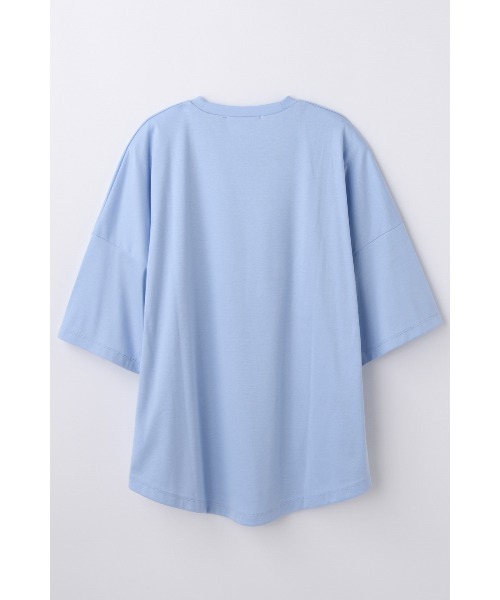 ENFOLD(エンフォルド)の「PEPLUM LOOSE T-SHIRT(Tシャツ/カットソー・レディース・ライトブルー/ホワイト/キナリ・38)」の6枚目の写真