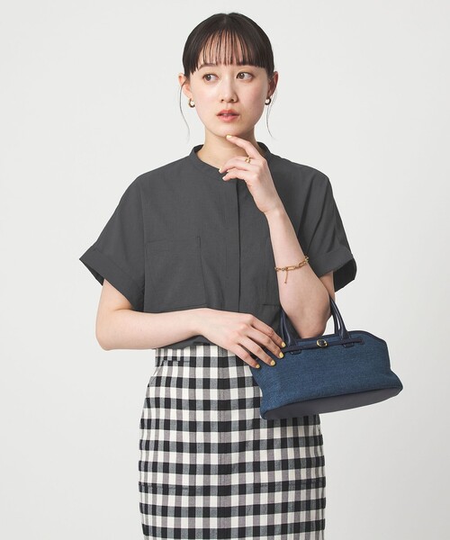 green label relaxing(グリーンレーベルリラクシング)の「Breeze Cool ポケット シャツ マシンウォッシャブル 吸水速乾 通気性 UVカット(シャツ/ブラウス・レディース・ダークグレー/ライム/ホワイト/ネイビー・FREE)」の22枚目の写真