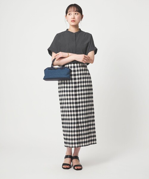 green label relaxing(グリーンレーベルリラクシング)の「Breeze Cool ポケット シャツ マシンウォッシャブル 吸水速乾 通気性 UVカット(シャツ/ブラウス・レディース・ダークグレー/ライム/ホワイト/ネイビー・FREE)」の21枚目の写真
