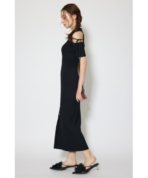 rienda(リエンダ)の「リボン付きアメスリニットワンピース 春服 夏服(ワンピース・レディース・ブルー/ブラック/ピンク・FREE)」の9枚目の写真