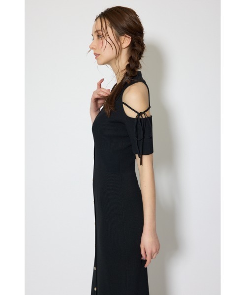 rienda(リエンダ)の「リボン付きアメスリニットワンピース 春服 夏服(ワンピース・レディース・ブルー/ブラック/ピンク・FREE)」の6枚目の写真