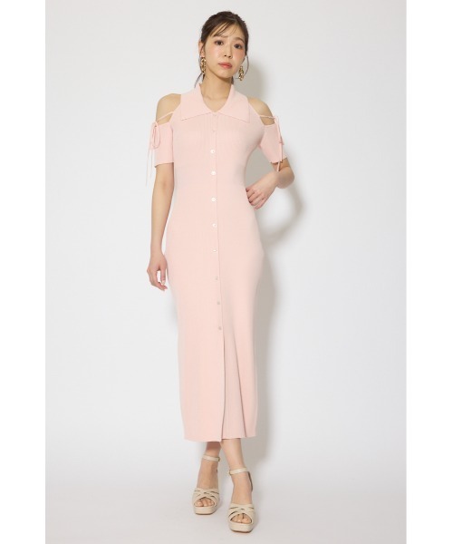 rienda(リエンダ)の「リボン付きアメスリニットワンピース 春服 夏服(ワンピース・レディース・ブルー/ブラック/ピンク・FREE)」の20枚目の写真