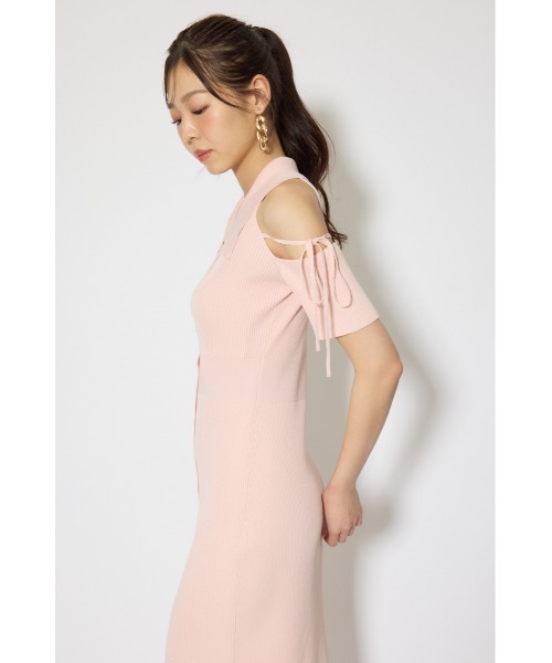 rienda(リエンダ)の「リボン付きアメスリニットワンピース 春服 夏服(ワンピース・レディース・ブルー/ブラック/ピンク・FREE)」の17枚目の写真