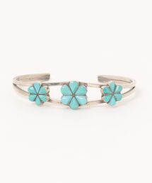 Indian Jewelry | THEATER シアター ラピスラズリフラワーモチーフデザインルバーバングル Made in USA(バングル/リストバンド)