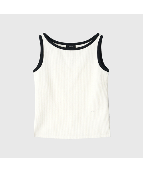 LOOKAST(ルックキャスト)の「モードスリーブレスTシャツ / MAUD SLEEVELESS T-SHIRT_3カラー(Tシャツ/カットソー・レディース・ブラック/レッド/アイボリー・SMALL/MEDIUM)」の1枚目の写真