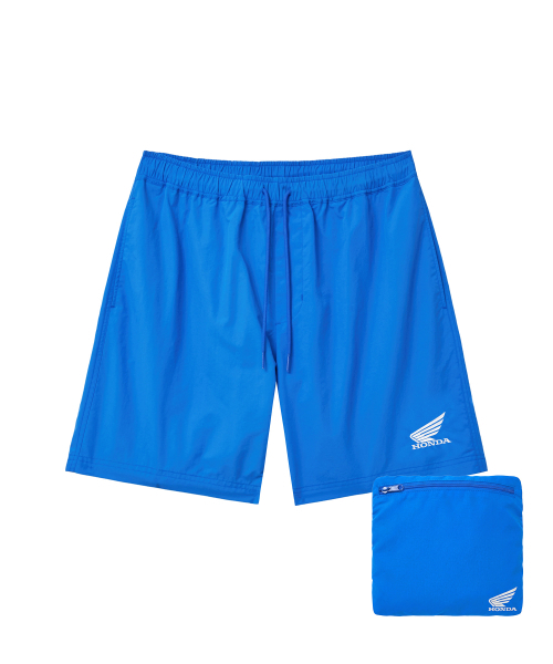 PHYPS MOTORCYCLE(フィップスモーターサイクル)の「Nylon Wing Logo 7Inch Packable Beach Shorts Blue(その他パンツ・レディース・その他・X-LARGE/SMALL/MEDIUM/LARGE)」の1枚目の写真